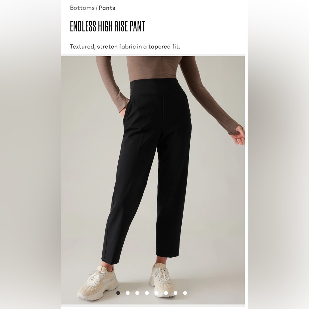 Athleta endless crop straight leg pant in brown.